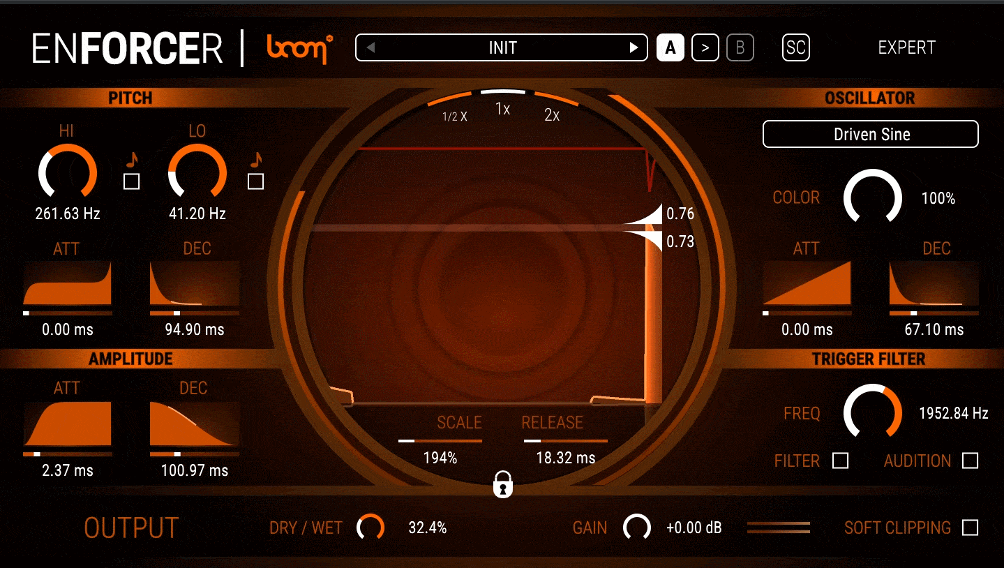 Enforcer bass software plug-in by BOOM Library screenshot