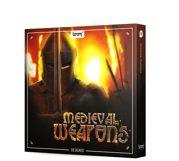 Medieval Weapons Sound Effects Library Designed Product Box