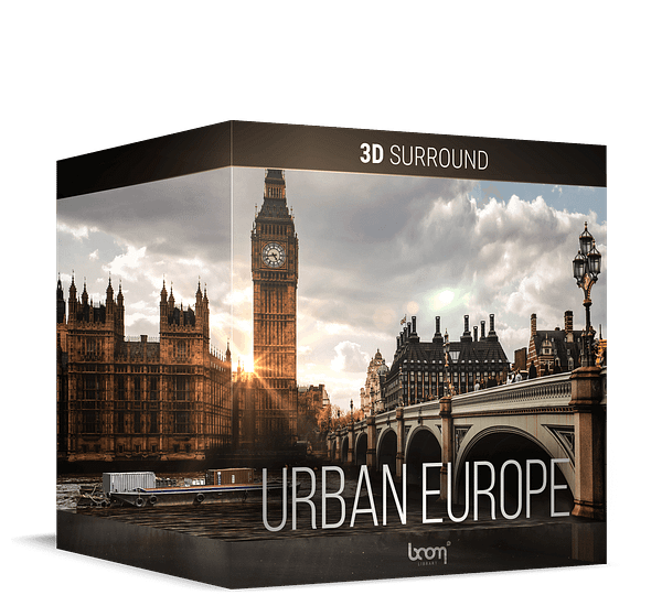BOOM Library 3D surround urban europe sound effects packshot