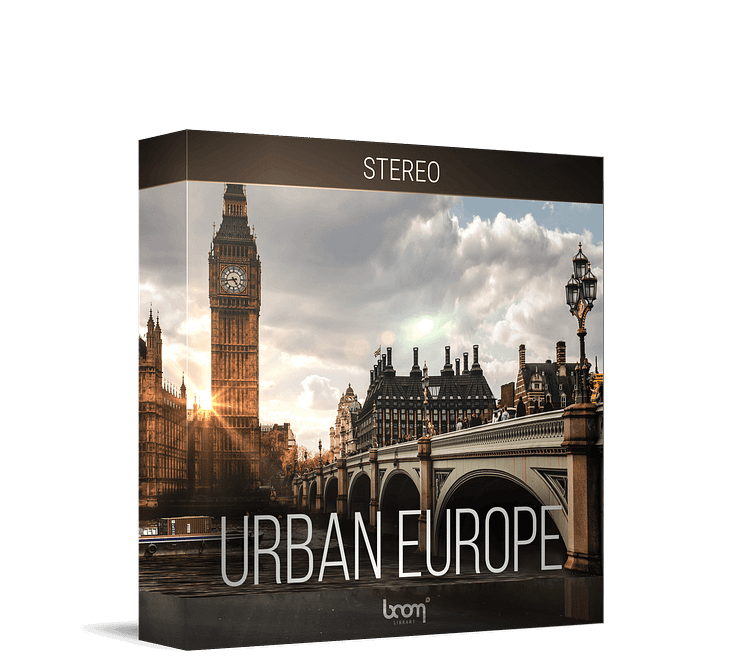 BOOM Library stereo urban europe sound effects packshot