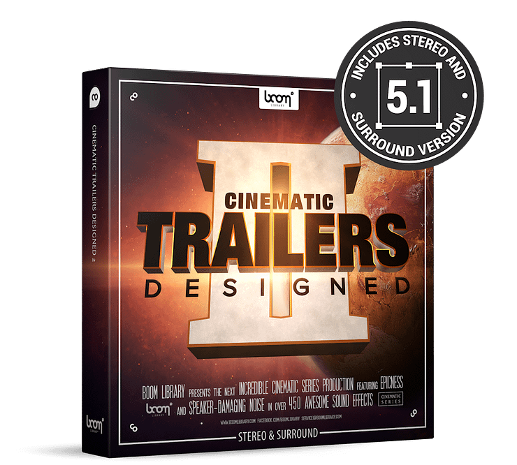Cinematic Trailers Sound Effects Library Product Box by BOOM Library