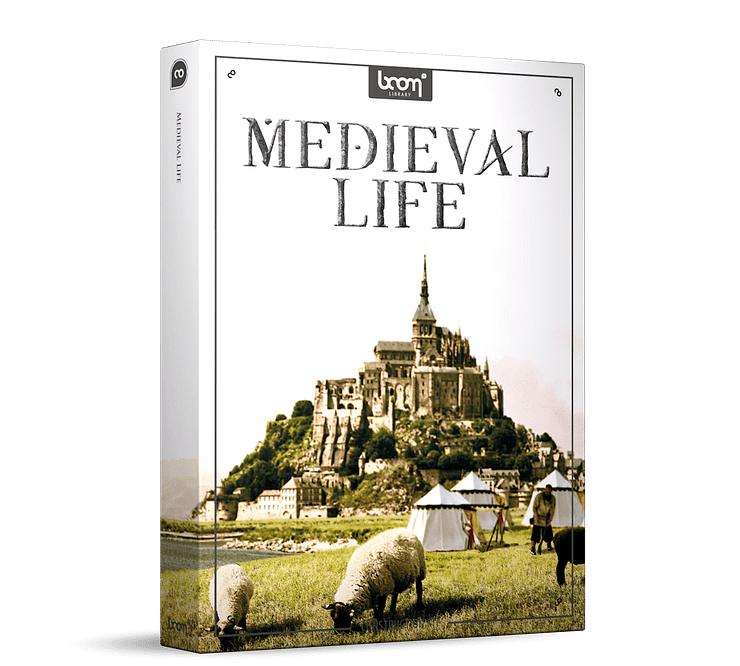 Medieval Life Sound Effects Library Construction Kit Product Box by BOOM Library