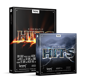 Cinematic Hits Sound Effects Library Product Box by BOOM Library