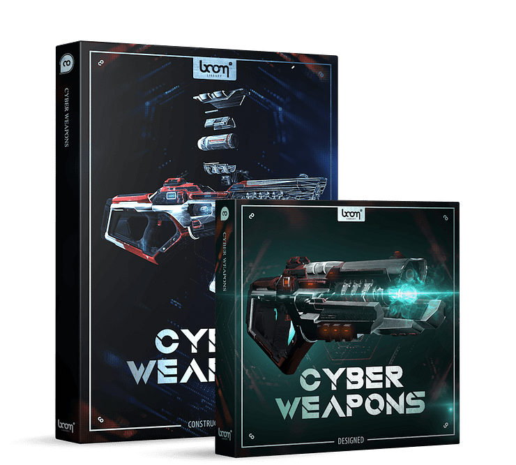 BOOM Library Sound Effects Cyber Weapons Bundle Packshot