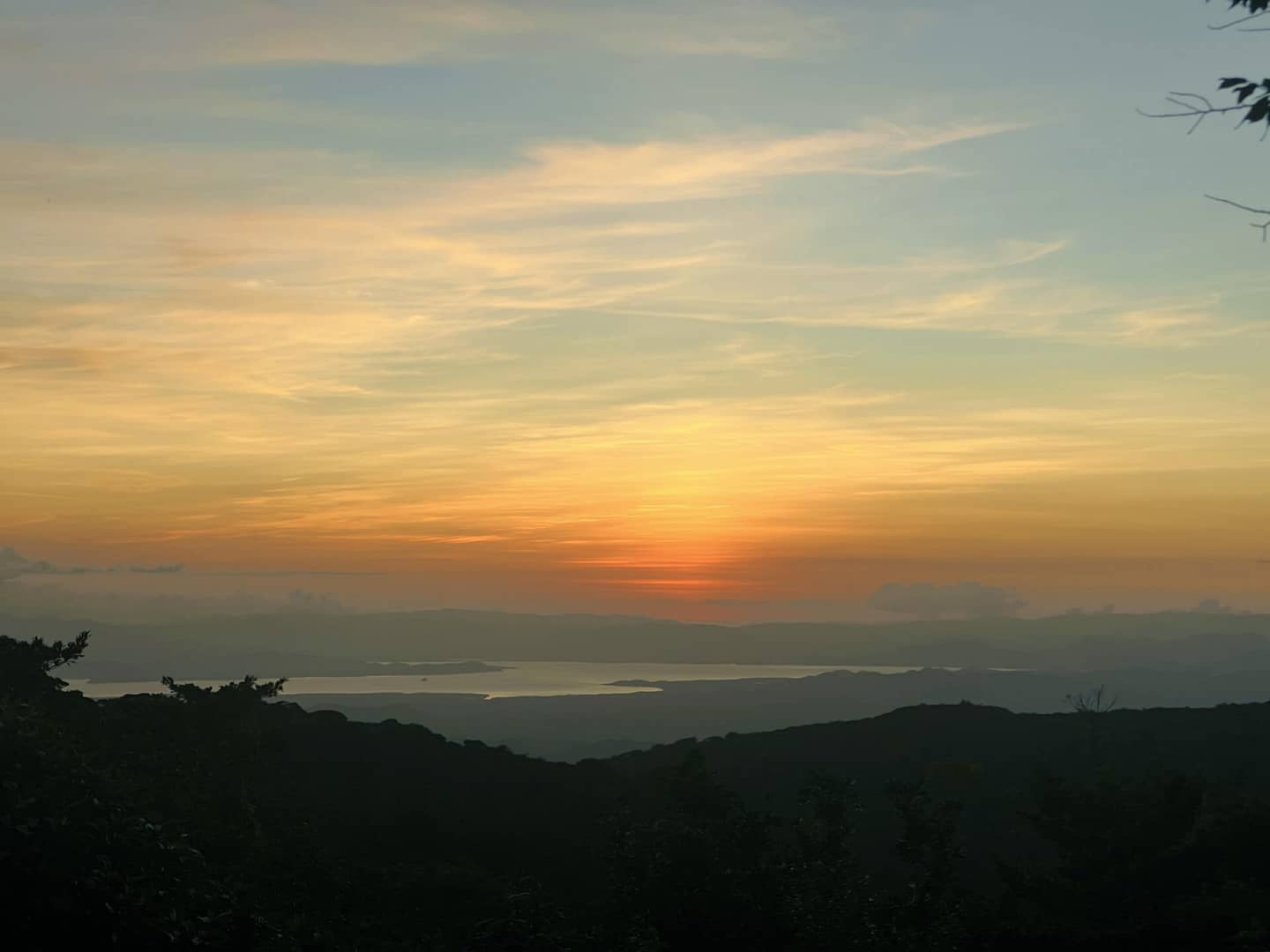 sunset over jungle