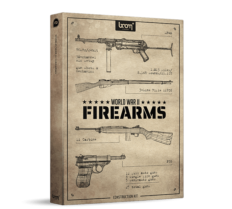 BOOM Library World War II Firearms Sound Effects Construction Kit Collection Packshot