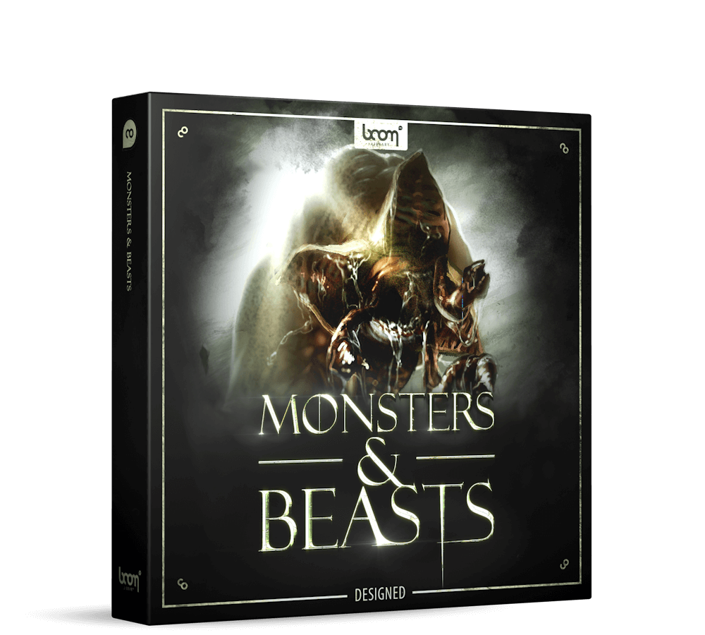 Monsters & Beasts Boom library sound effects creatures zombies evil Product Pack Shot designed
