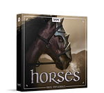 Horses sound effects product box by BOOM Library