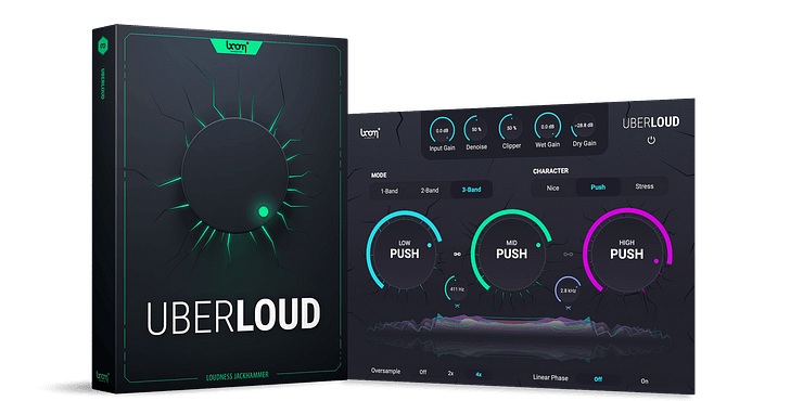 BOOM Library Uberloud software plug-in packshot with screen