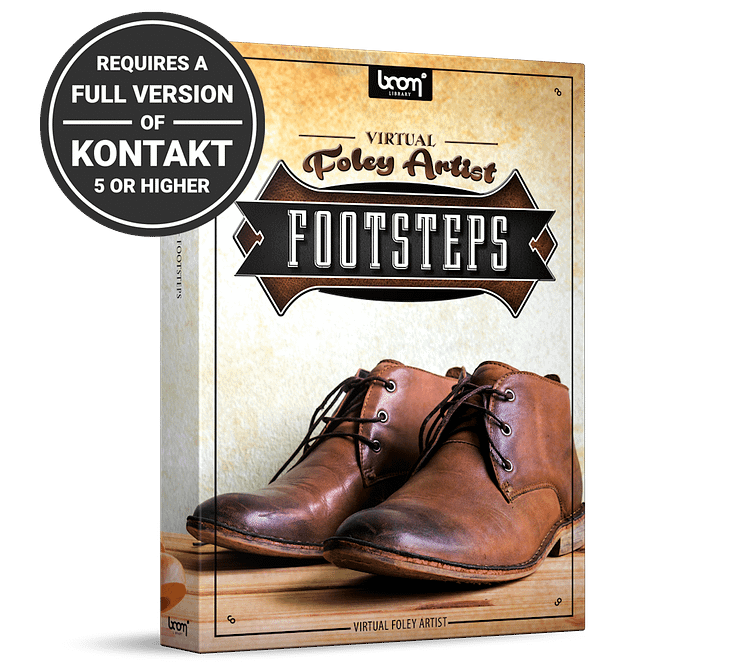Virtual Foley Artist Footsteps Sound Effects Library Product Box