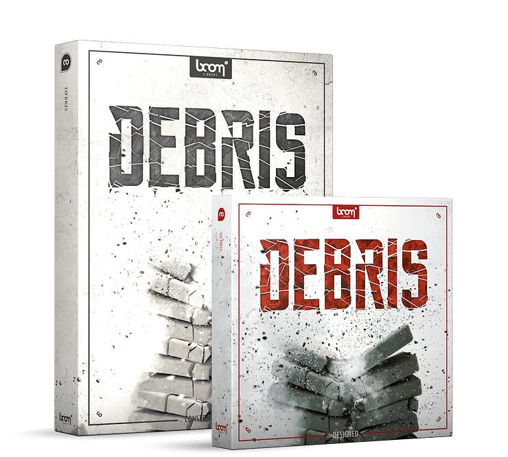 Debris Sound Effects Library Product Box by BOOM Library