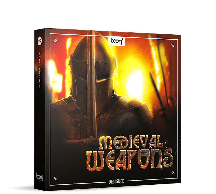 Medieval Weapons Sound Effects Library Designed Product Box