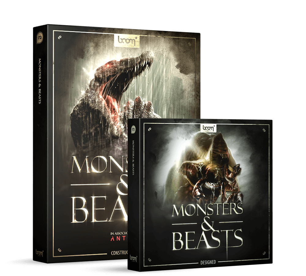 Monsters & Beasts Boom library sound effects creatures zombies evil Product Pack Shot bundle