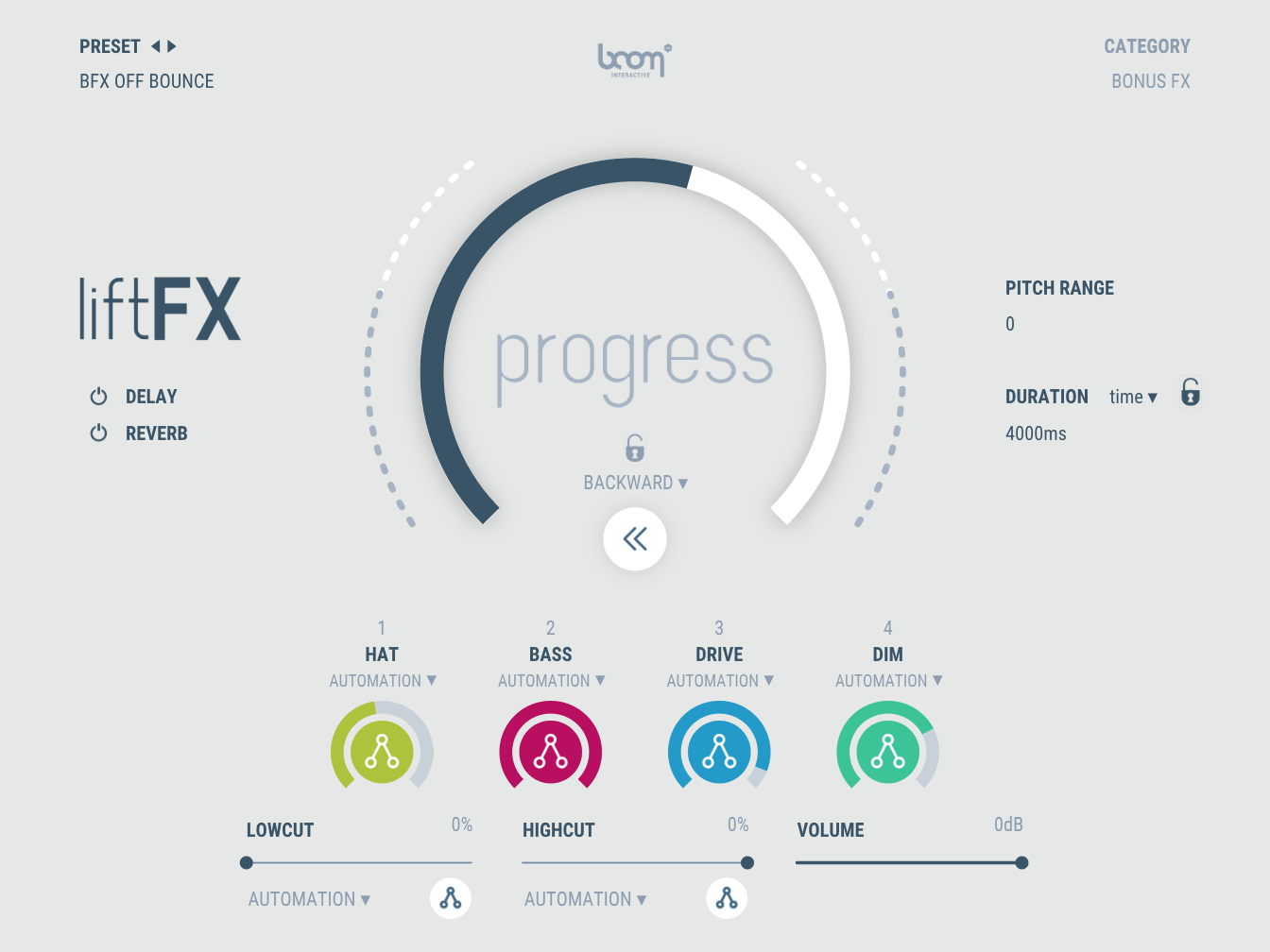 BOOM Library Beat Drop Generator liftFX Product Screenshot progress bar