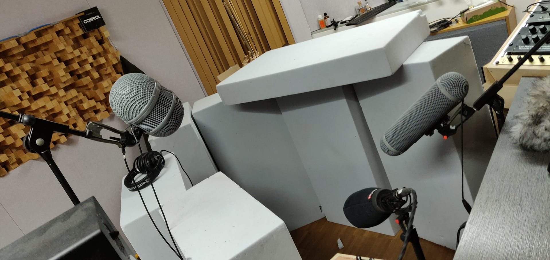 recording in a studio