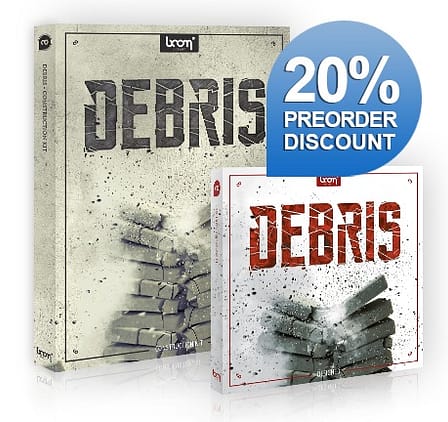 Debris Sound Effects Library Product Box by BOOM Library