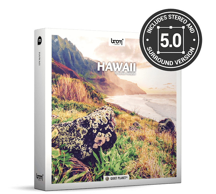 Hawaii Nature Ambience Sound Effects Library Product Box by BOOM Library