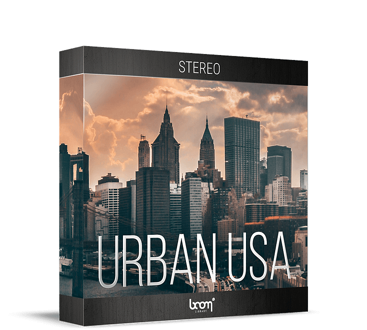 Urban USA Sound Effects by BOOM Library stereo Packshot