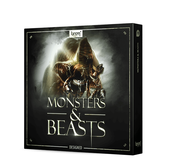 Monsters & Beasts Boom library sound effects creatures zombies evil Product Pack Shot designed