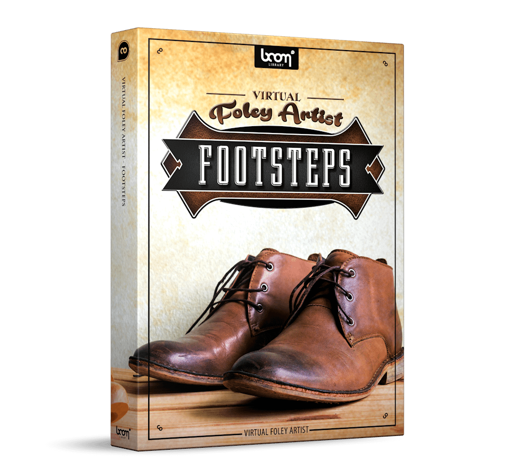 Virtual Foley Artist Footsteps Sound Effects Library Product Box