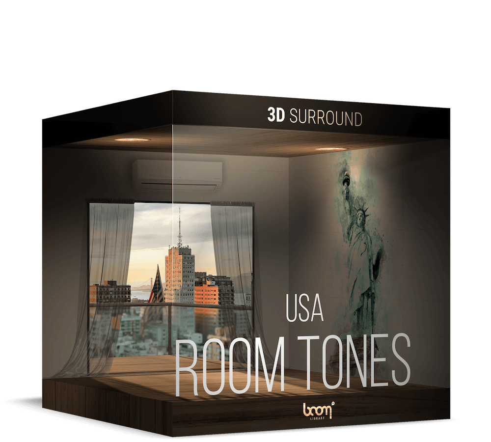 BOOM Library 3D Surround Room Tones USA sound effects Packshot