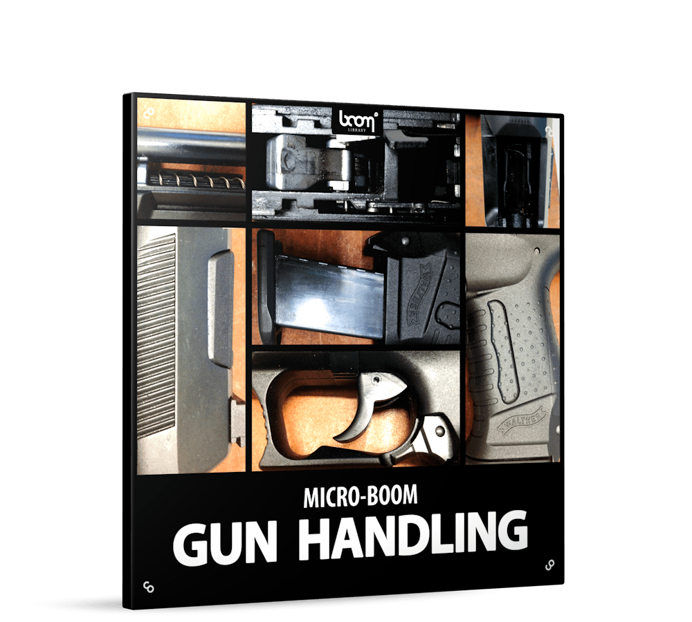 Gun Handling Sound Effects Library Product Box